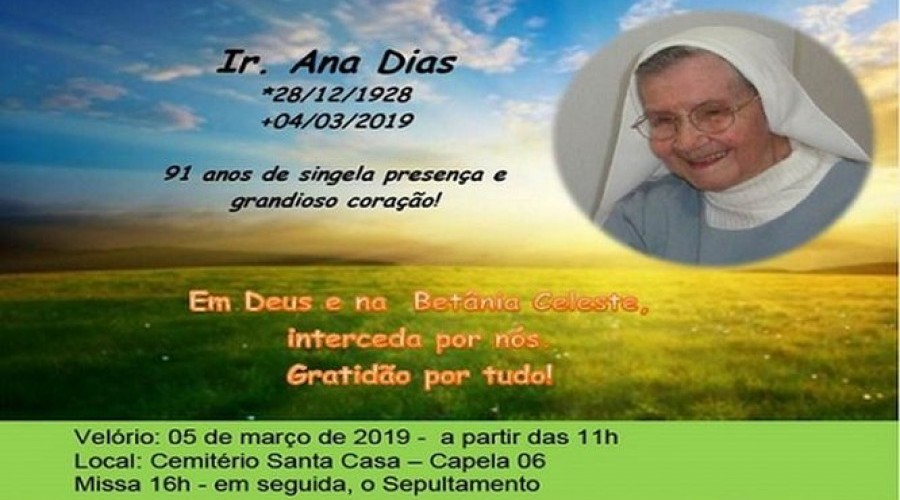 Ir. Ana Dias chega à Betânia Celeste