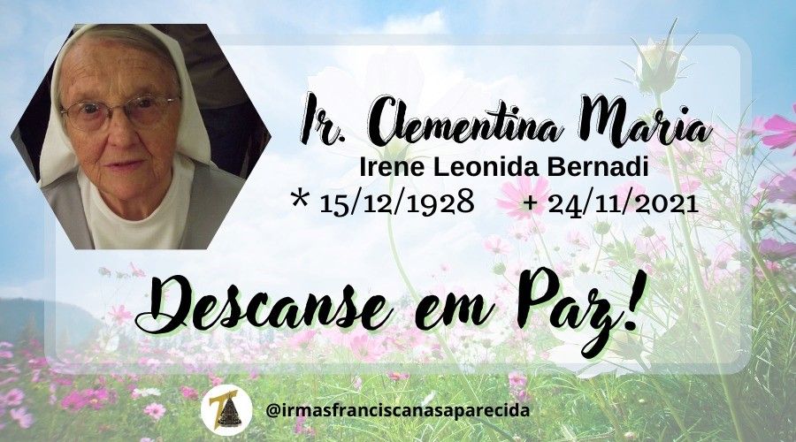 Falecimento - Ir. Clementina