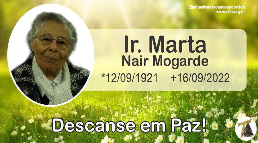 Falecimento - Ir. Marta Maria