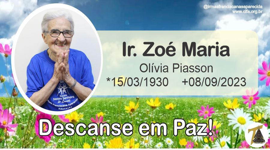 Falecimento - Ir Zoé Maria